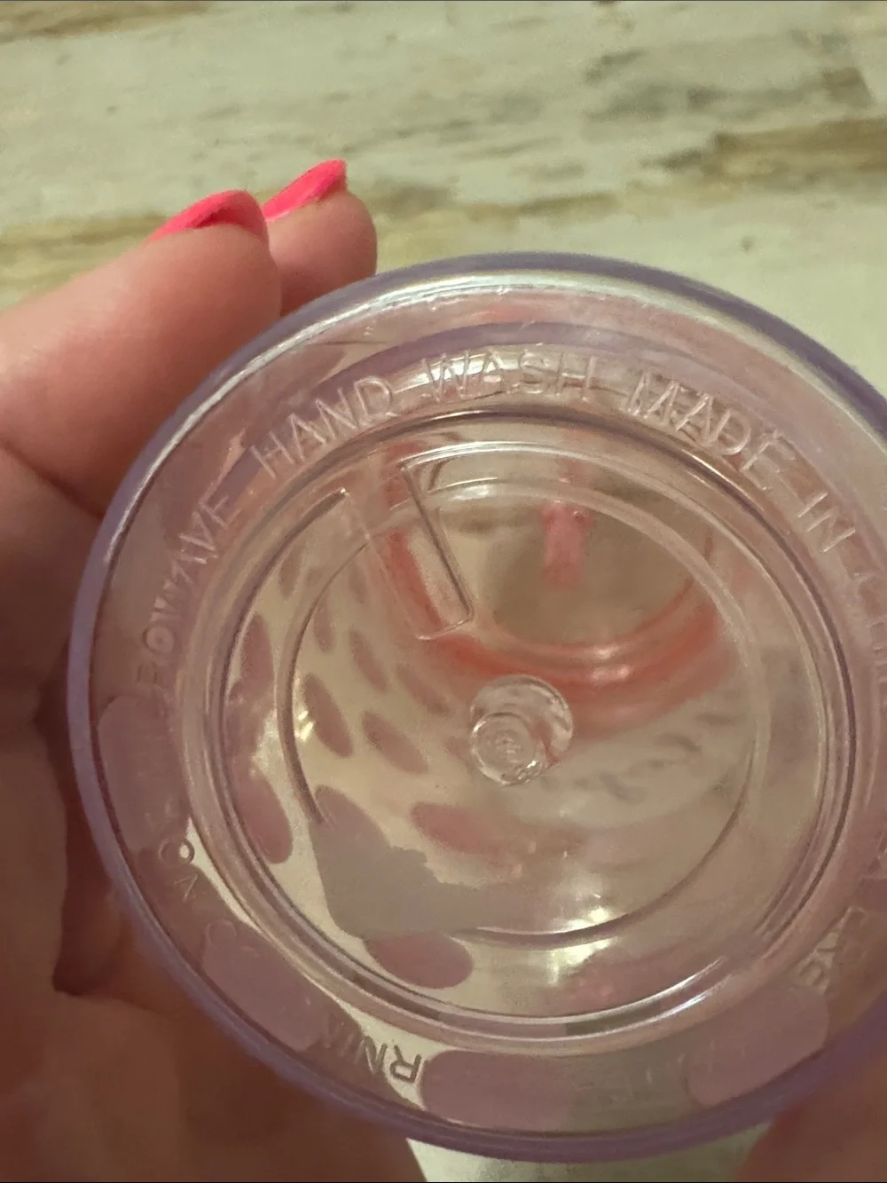 Hope Polka Dot Pink Acrylic Tumbler with Straw
